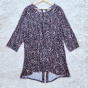 Soma Cheetah Print Plus Size Sleep‎ Shirt